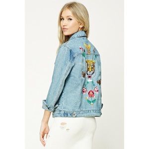 Forever 21 Tiger Embroidery Jacket